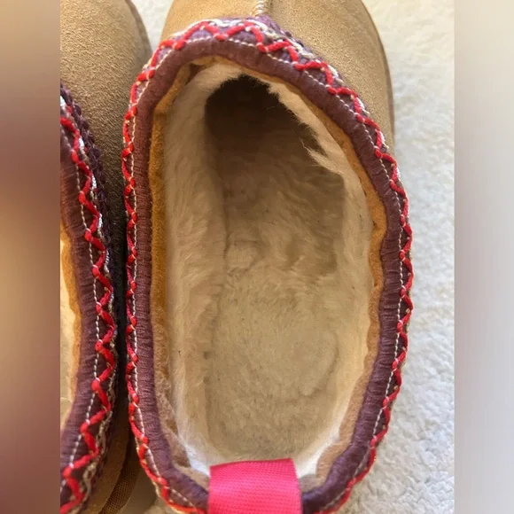 Women's Platform Mini Boots Short Ankle Boot Fur Fleece Anti-Slip Boot, Brown - Picture 11 of 12